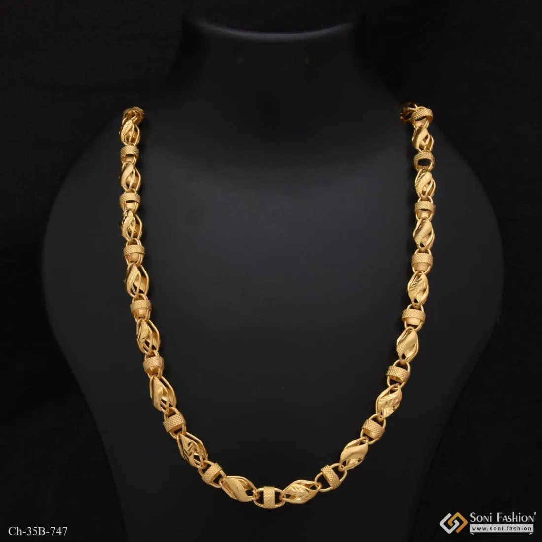 1 Gram Gold Forming 2 in 1 Expensive-Looking Design High-Quality Chain - Style B747