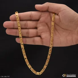 1 Gram Gold Forming Nawabi Exquisite Design High-Quality Chain for Men - Style B797