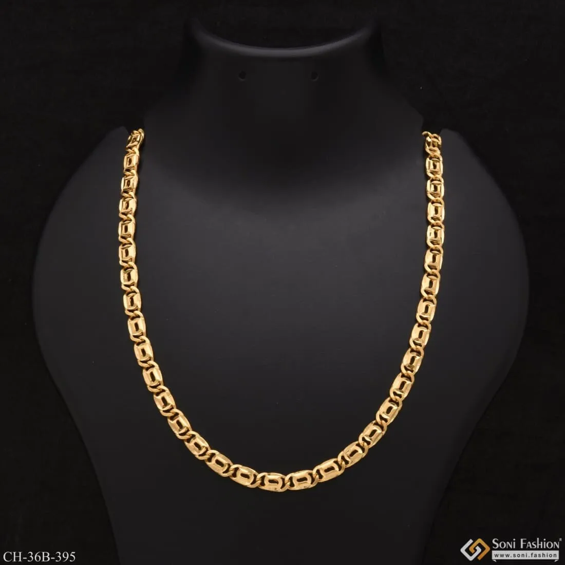 1 Gram Gold - S Pattern Best Quality Elegant Design Gold Plated Chain - Style B395