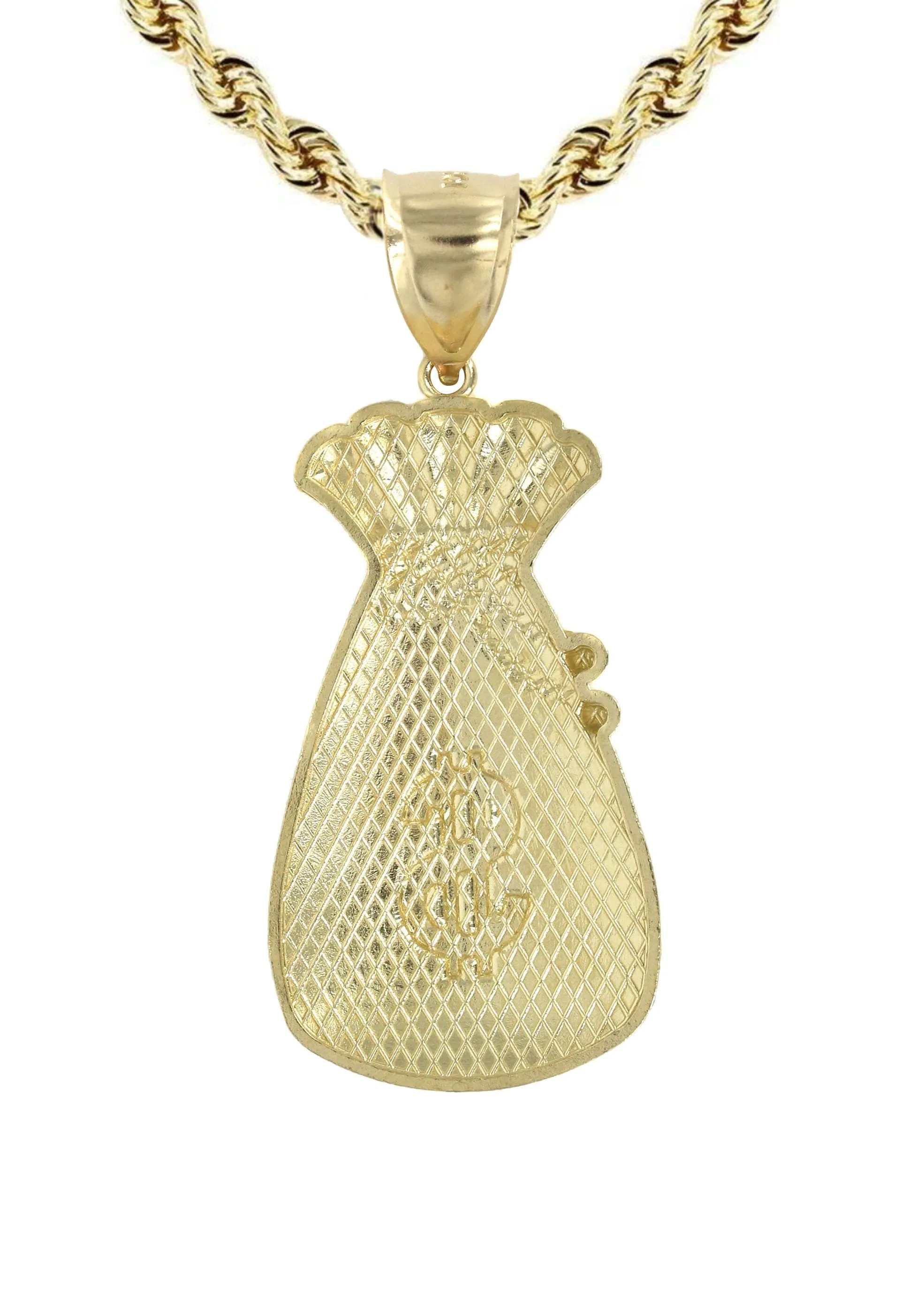 10K Yellow Gold Money Bag Necklace | Appx. 16.4 Grams