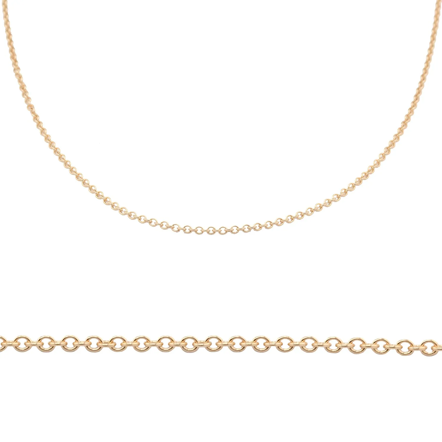 14K Rose Gold Cable Chain