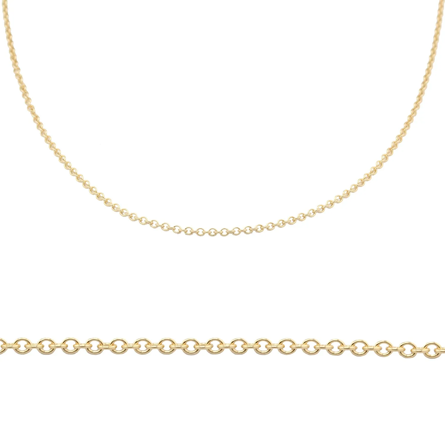 14K Yellow Gold Cable Chain