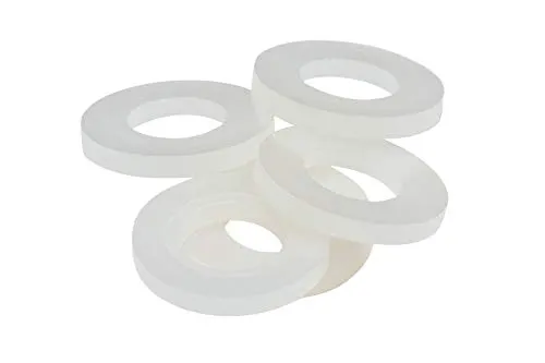 1/4" x 1/2" OD Nylon Flat Washer, (100 Pack), 0.062" Thickness - Choose Size, by Bolt