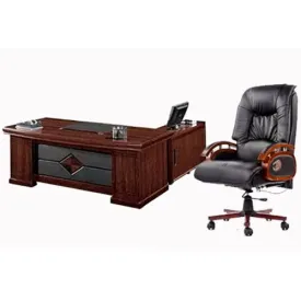 1.6 Meter Executive Table with Leather Chair