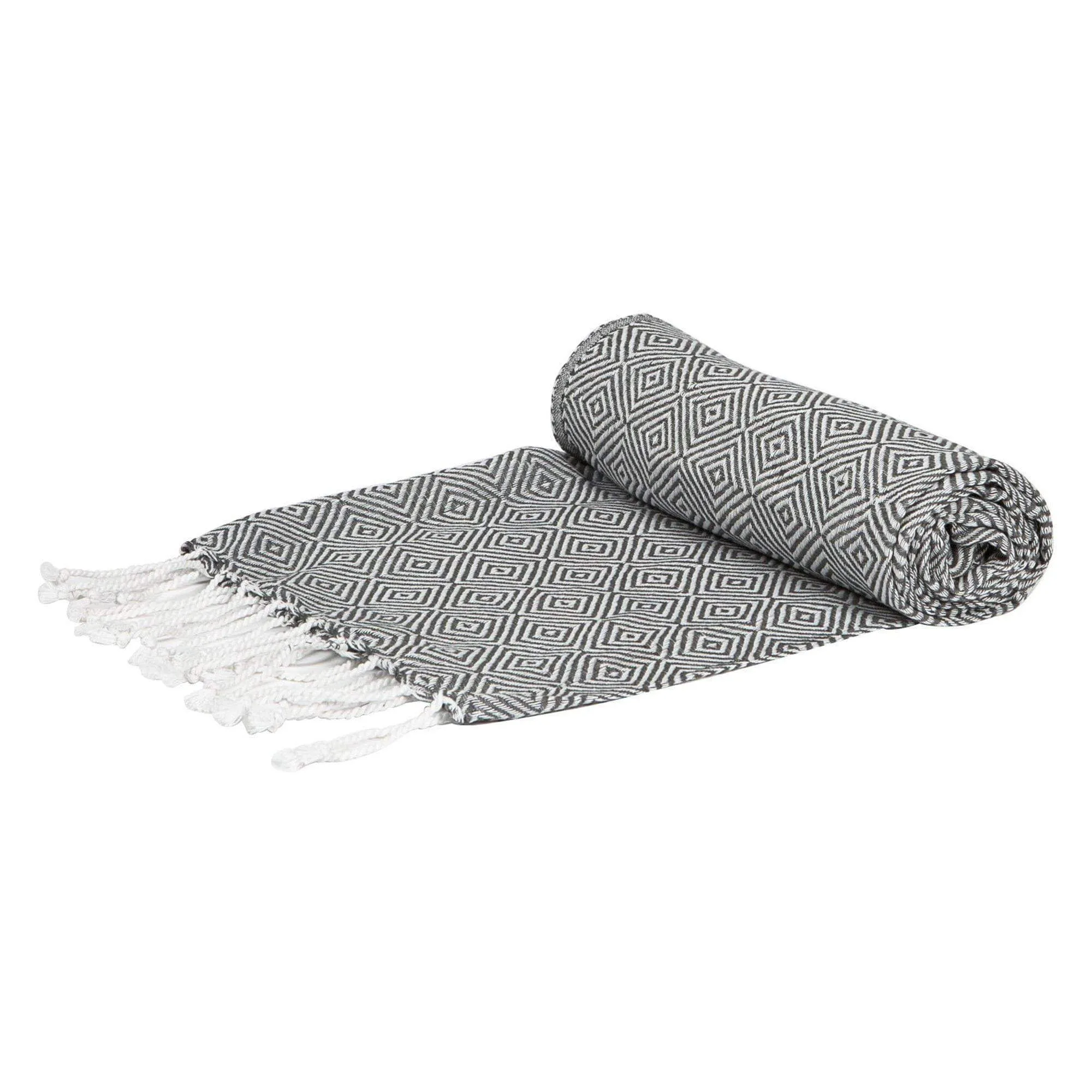 170cm x 90cm Turkish Cotton Diamond Bath Towel - By Nicola Spring