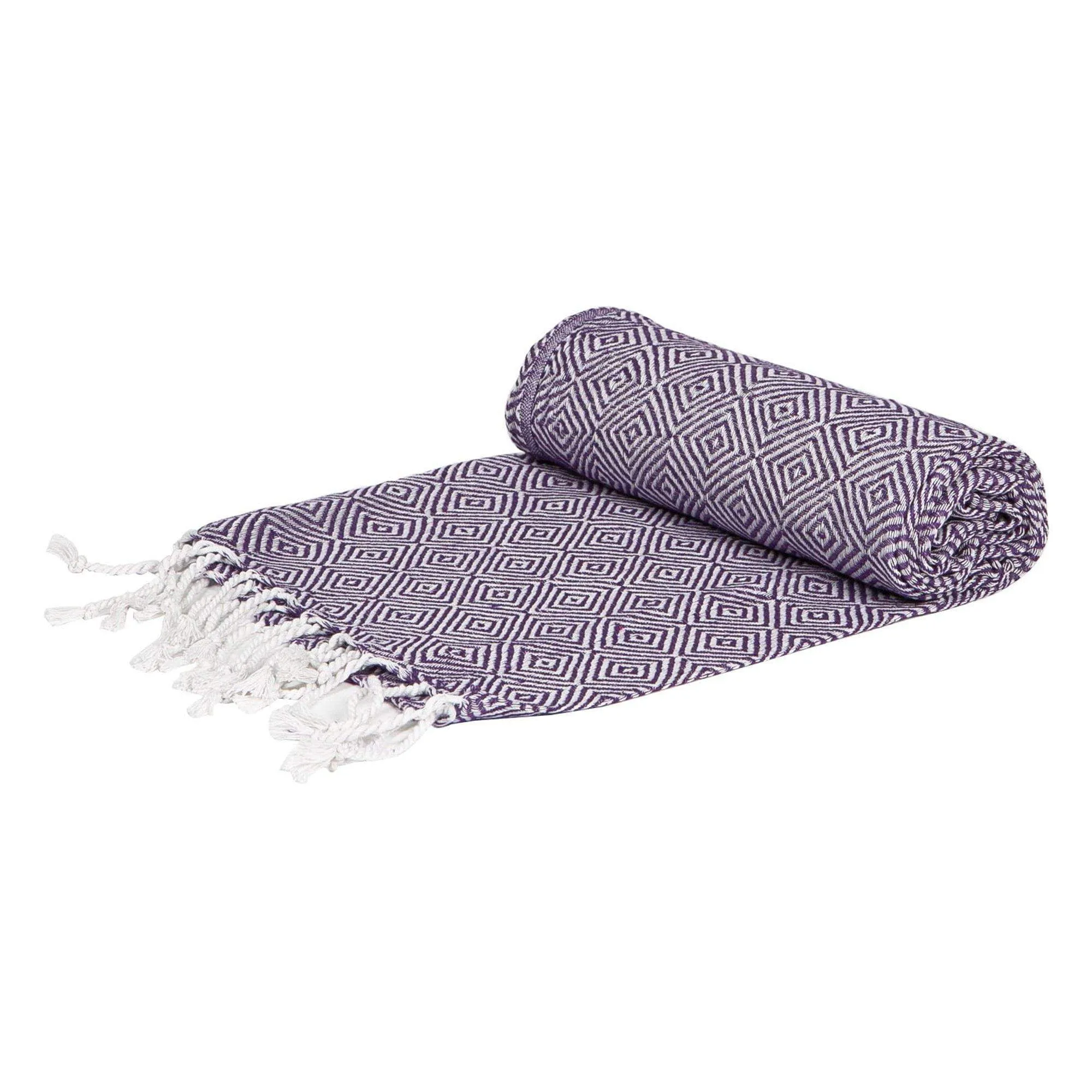 170cm x 90cm Turkish Cotton Diamond Bath Towel - By Nicola Spring