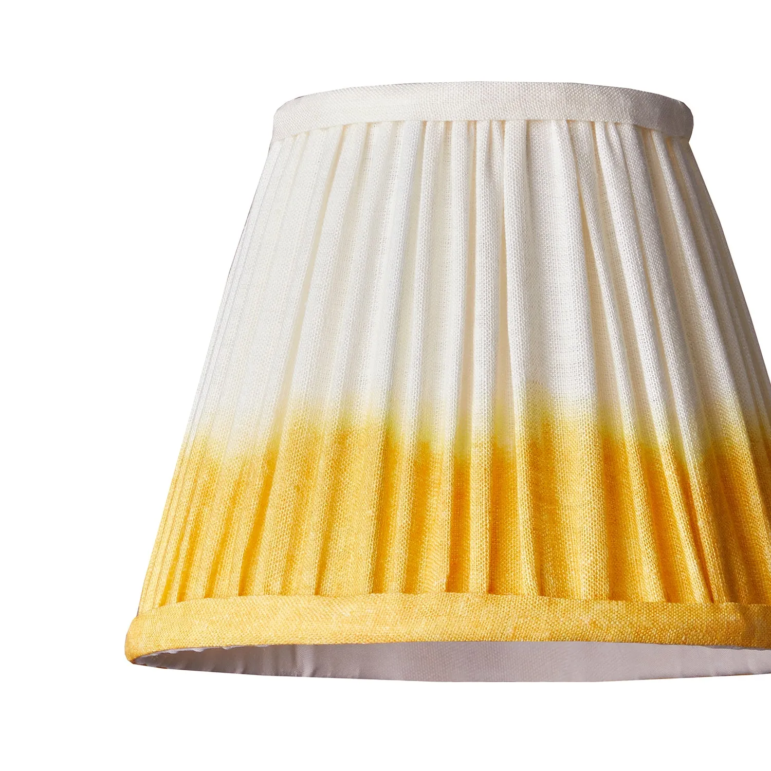 18cm pendant shade in yellow shibori linen