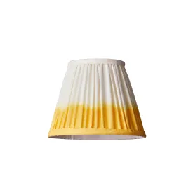 18cm pendant shade in yellow shibori linen