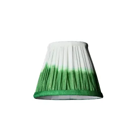 18cm Straight Empire Pendant shade in Green shibori linen