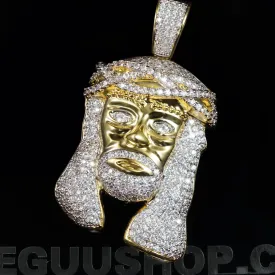 18K Gold-Plated Micro-inlay AAA CZ Jesus Avatar Pendant