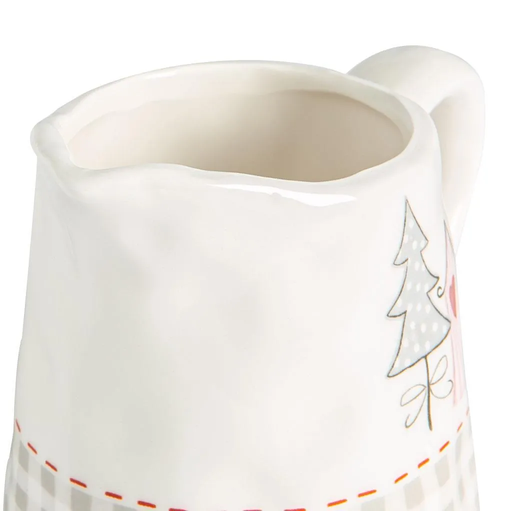 200ml Patchwork Christmas Stoneware Jug - By Nicola Spring