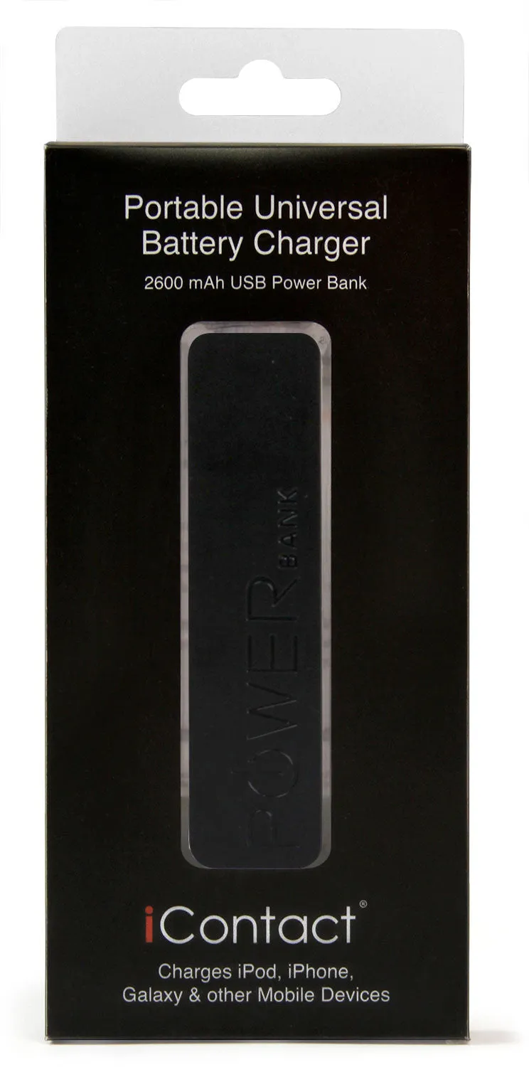 2600mAh Power Bank - Black