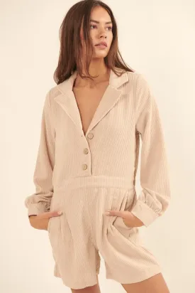 A Woven Corduroy Romper