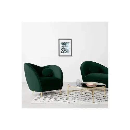 Accent Armchair - Green Velvet