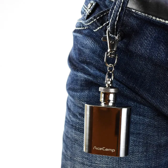 Ace Camp Stainless Steel Keychain Flask