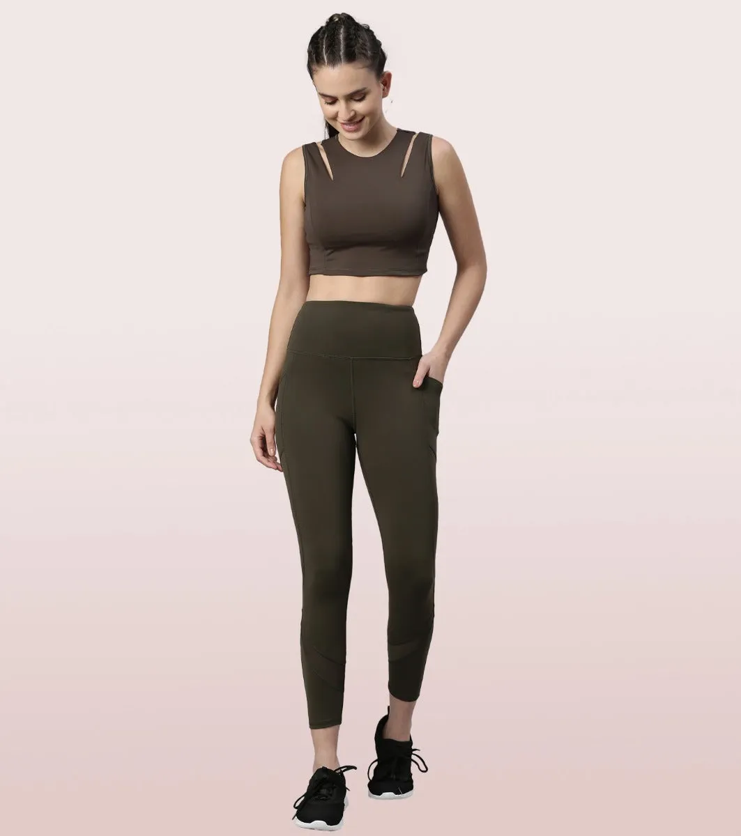 Active Cottony Legging| Feels Like Cotton Dry Fit High Waist 7/8th Length Legging