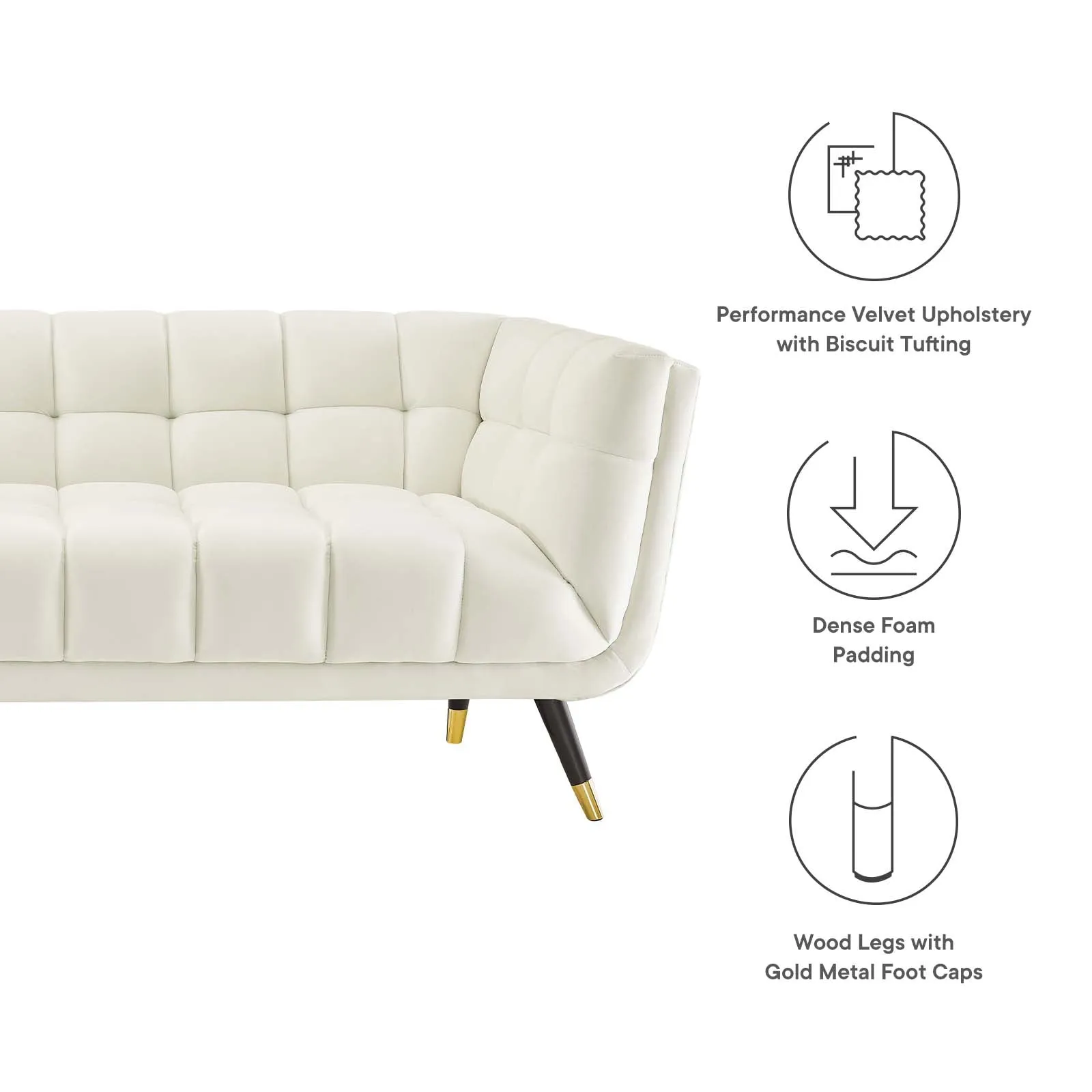 Adept Performance Velvet Sofa by Modway