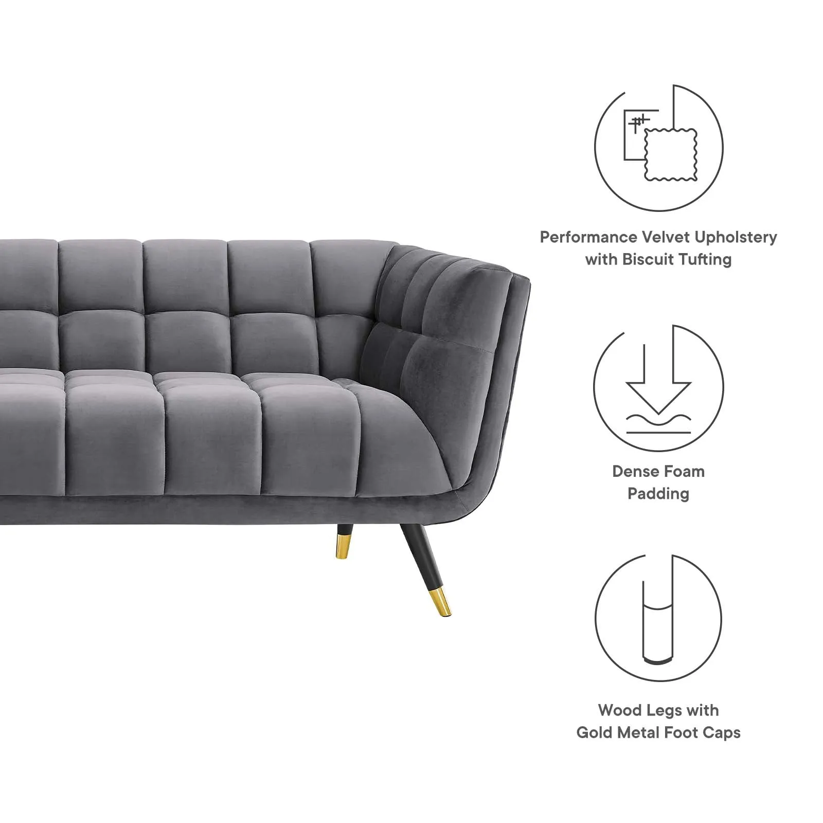 Adept Performance Velvet Sofa by Modway