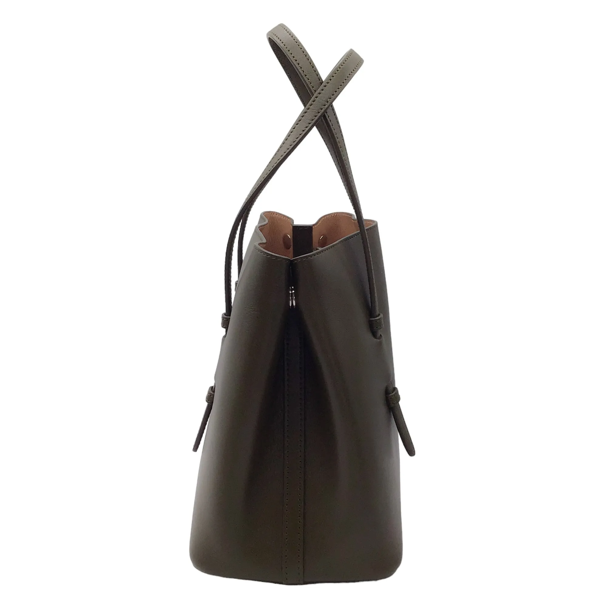 Alaia Olive Green Small Leather Tote Bag