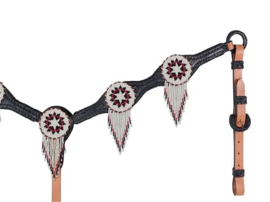 Alamo Saddlery Beaded Concho with Fringe Tack