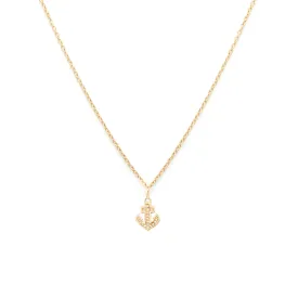 Anchor Necklace | 14k Gold & Diamond