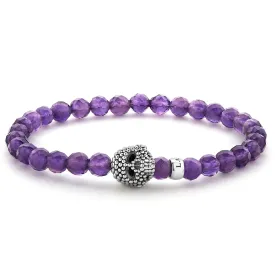 Stunning Anthem Amethyst Skull Charm Bracelet