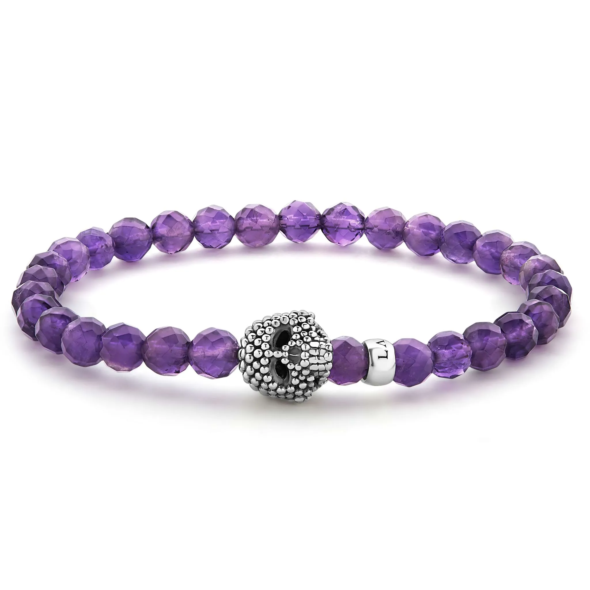 Stunning Anthem Amethyst Skull Charm Bracelet