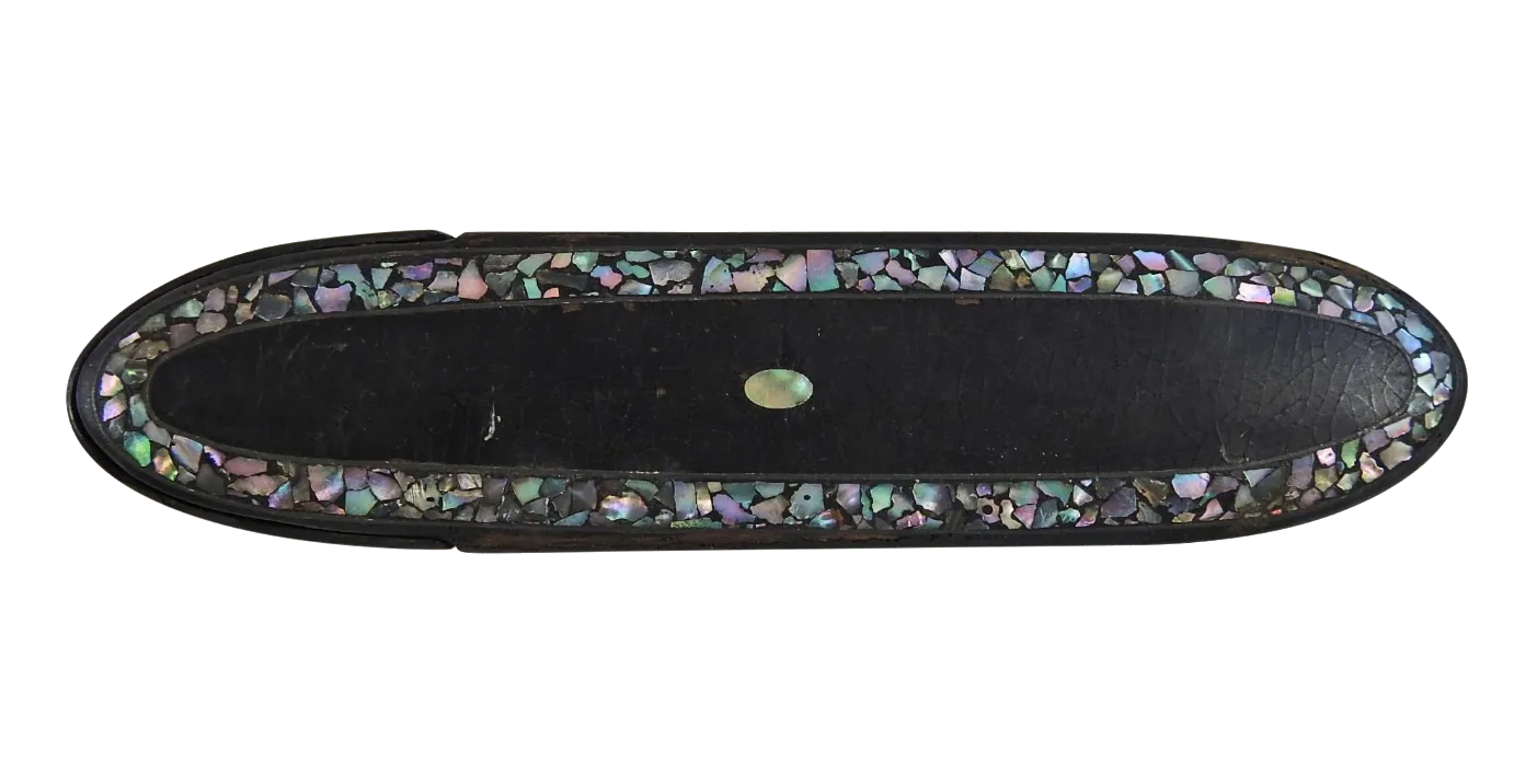 Antique Mother of Pearl Inlay Eye Glasses Case