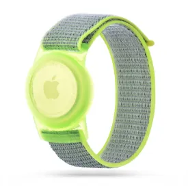 Apple Airtag Rem til Børn - Tech-Protect Nylon - Lime