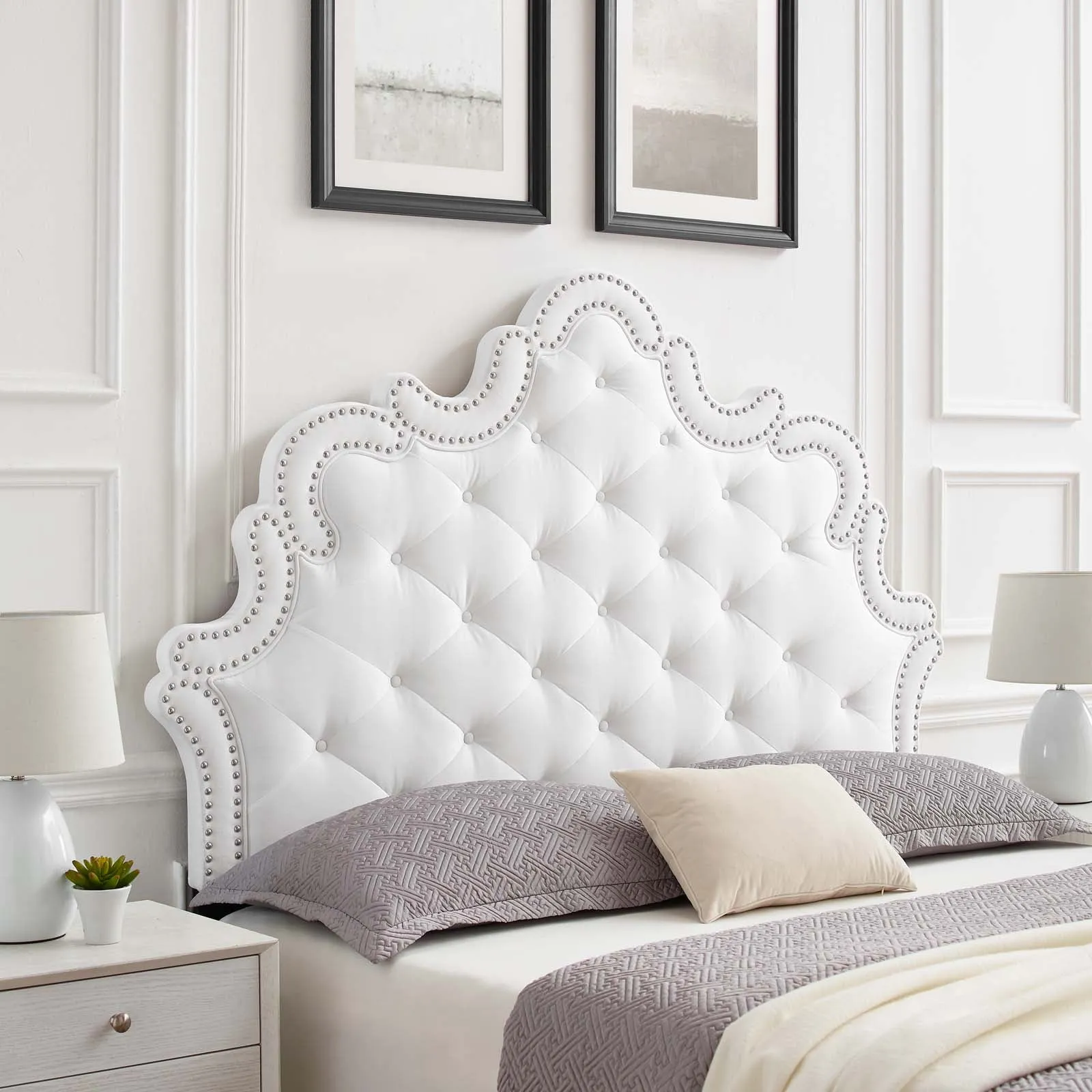 Arabella Button-Tufted Performance Velvet Headboard by Modway