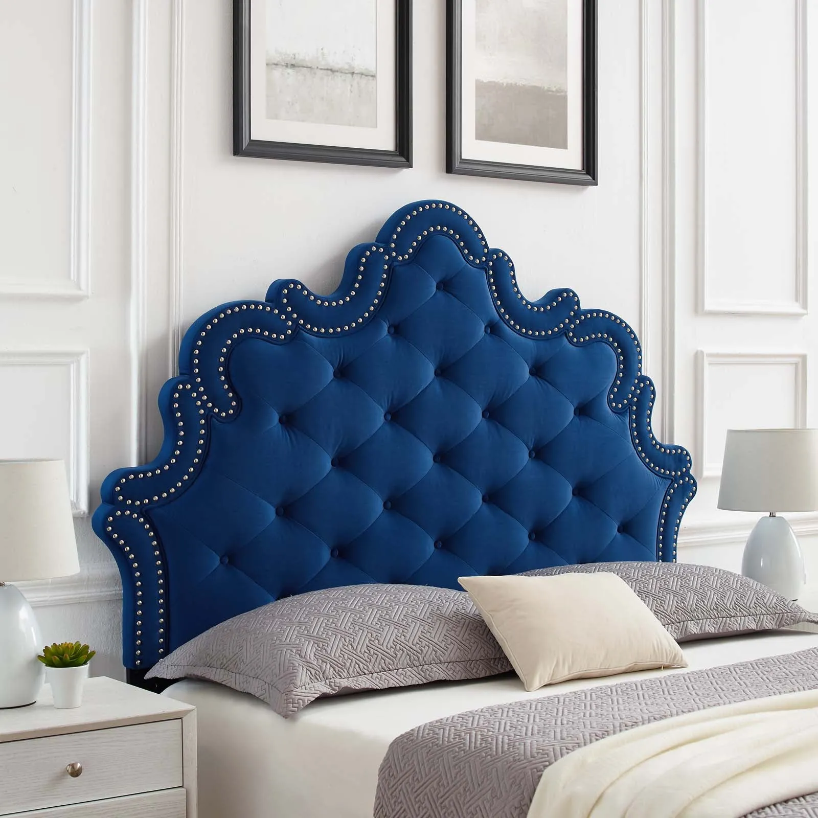 Arabella Button-Tufted Performance Velvet Headboard by Modway