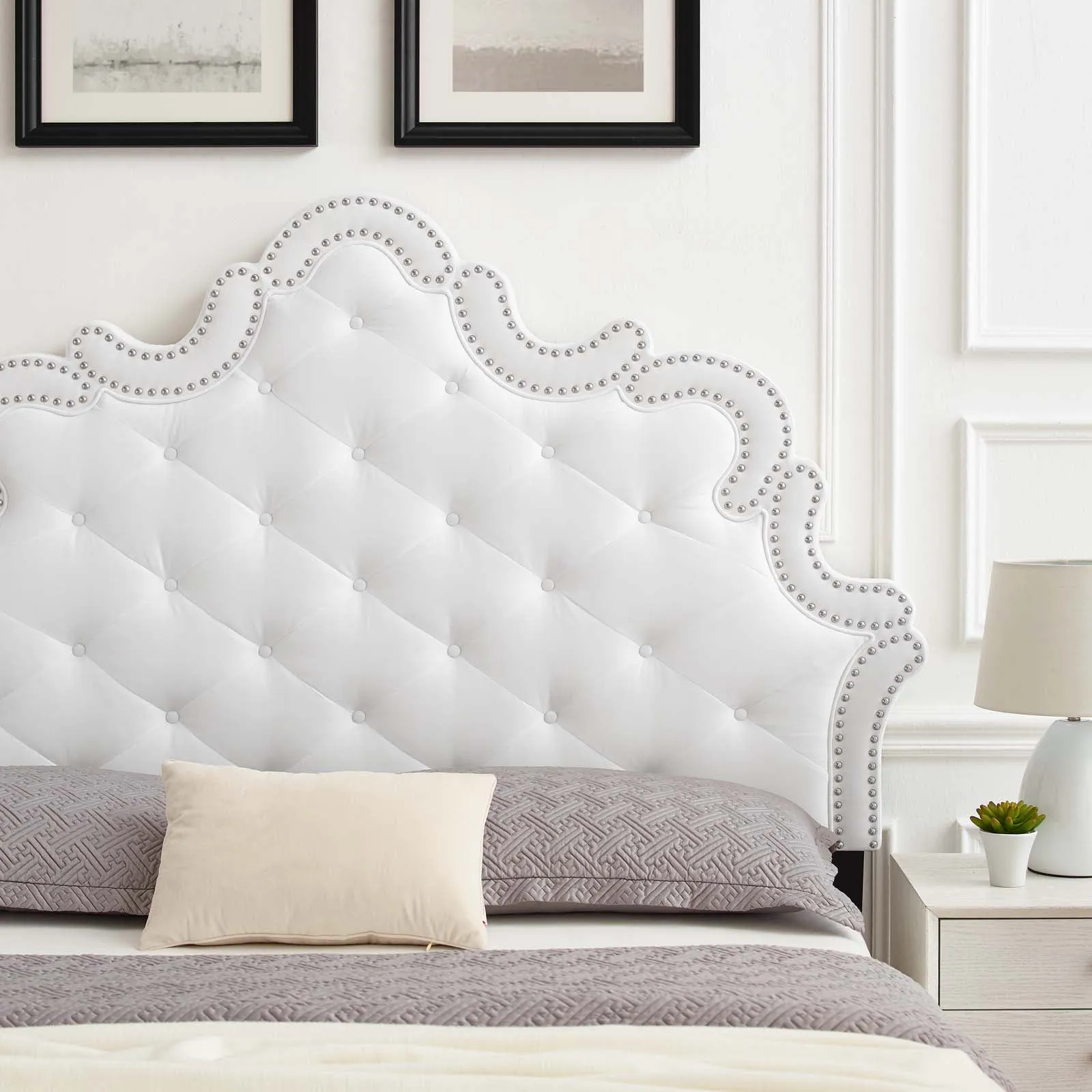 Arabella Button-Tufted Performance Velvet Headboard by Modway