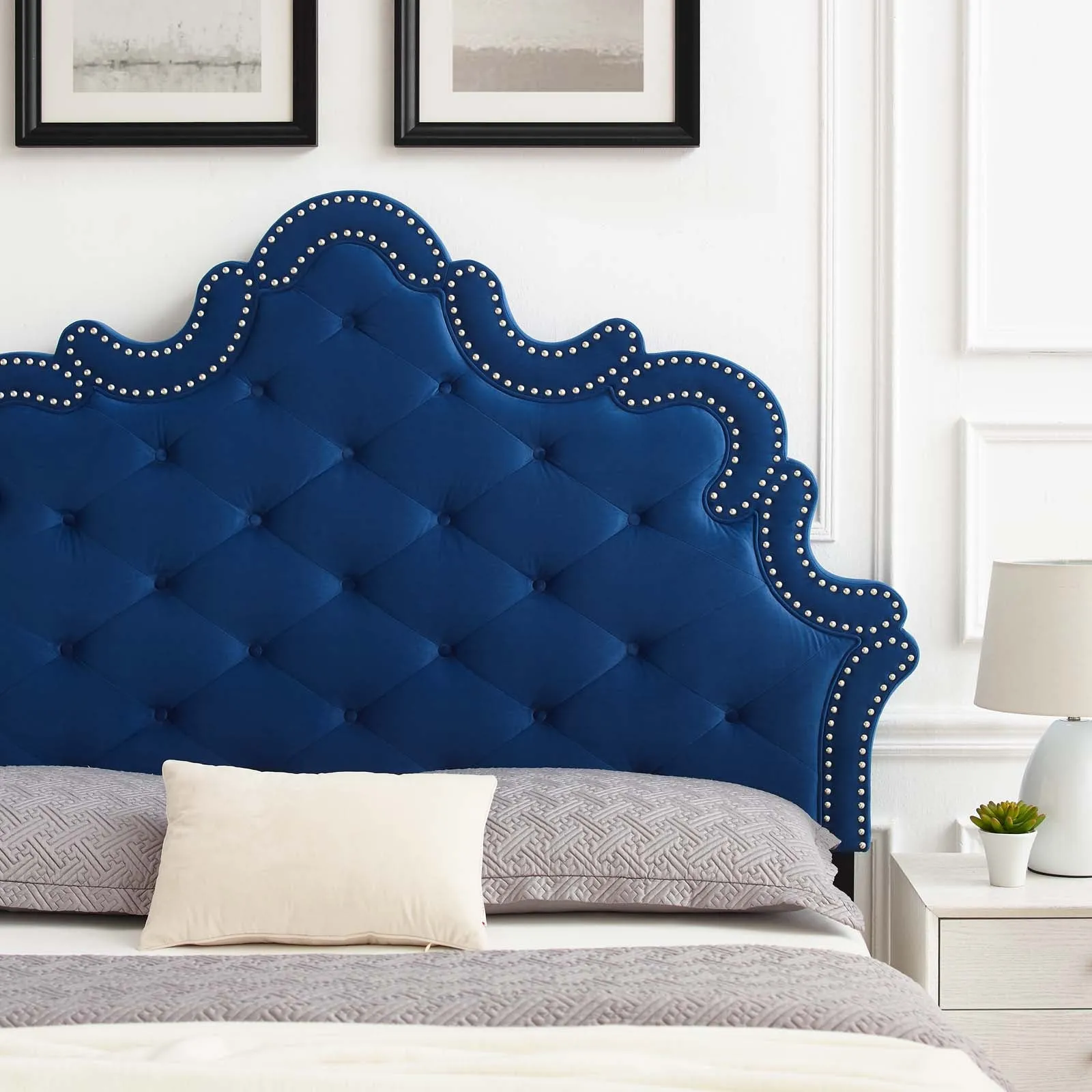 Arabella Button-Tufted Performance Velvet Headboard by Modway