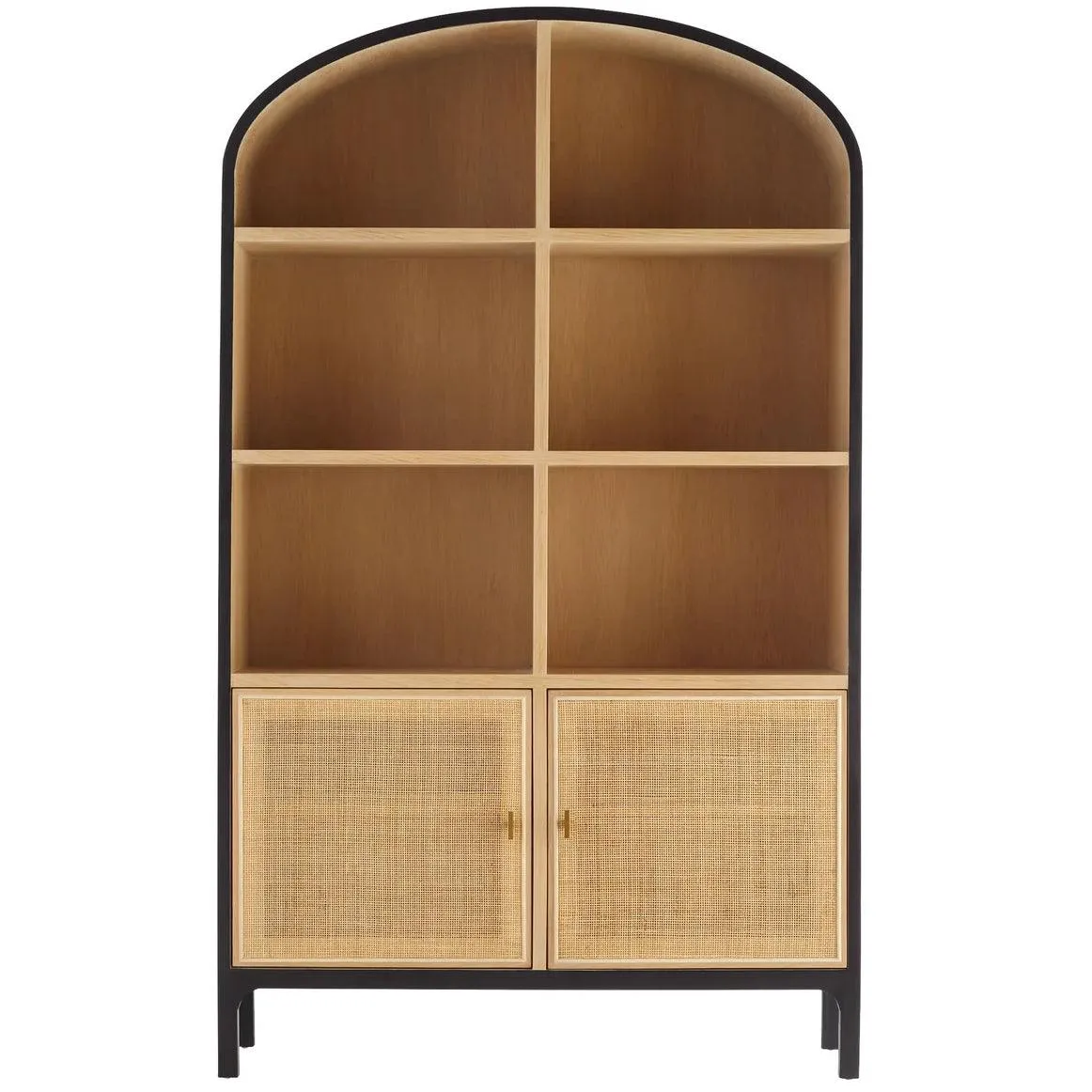 Arched Woven Rattan Cabinet