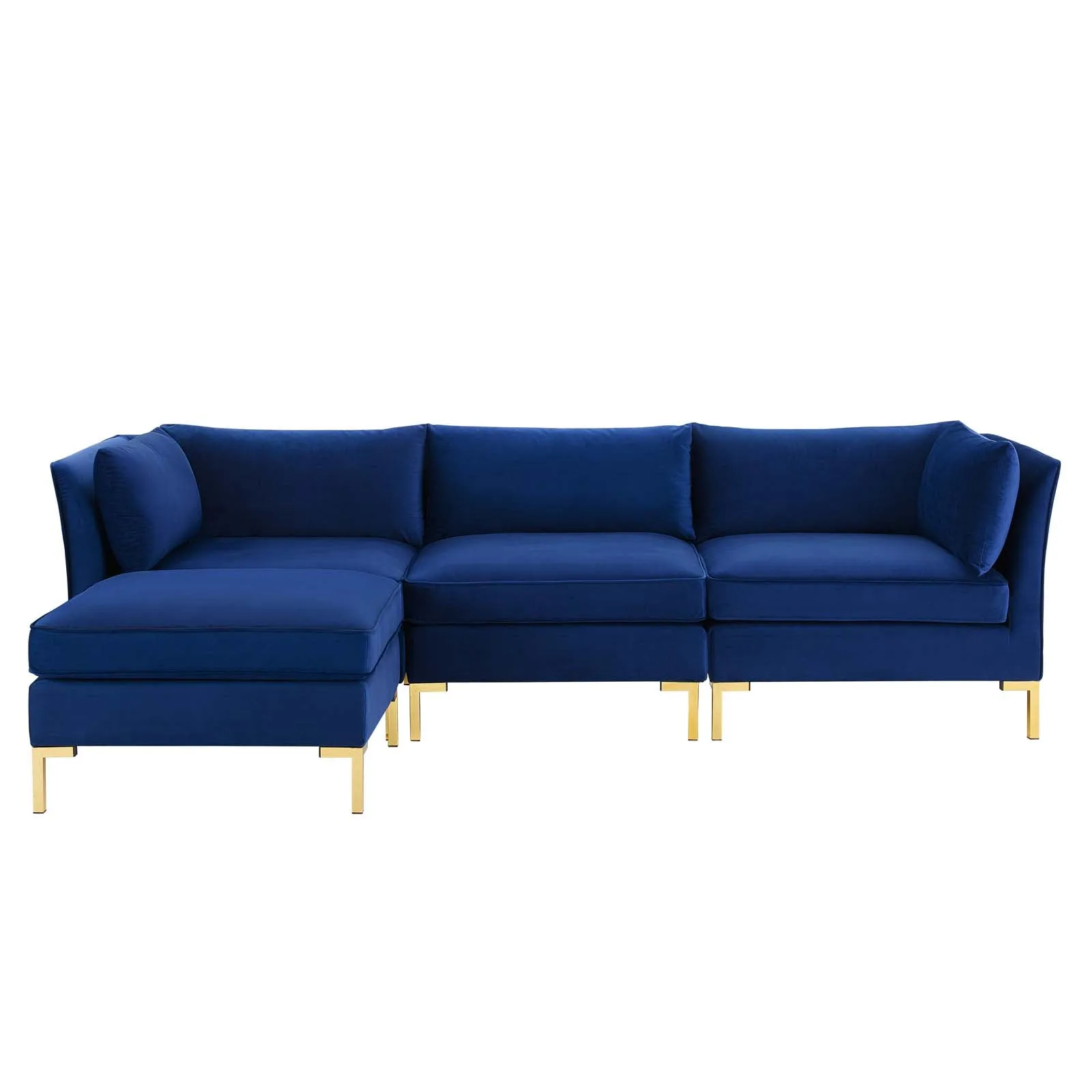 Ardent 4-Piece Performance Velvet Sectional Sofa by Modway