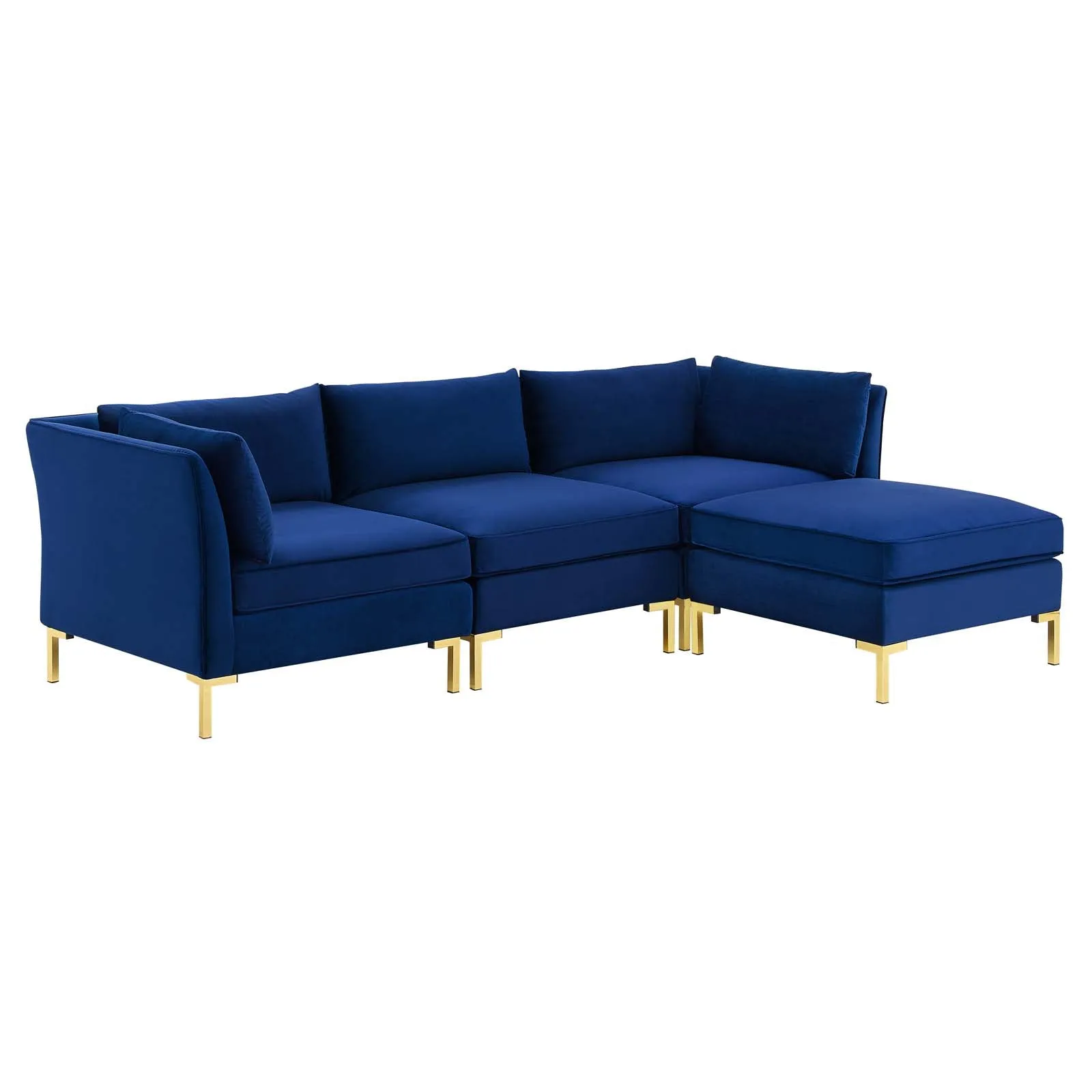 Ardent 4-Piece Performance Velvet Sectional Sofa by Modway