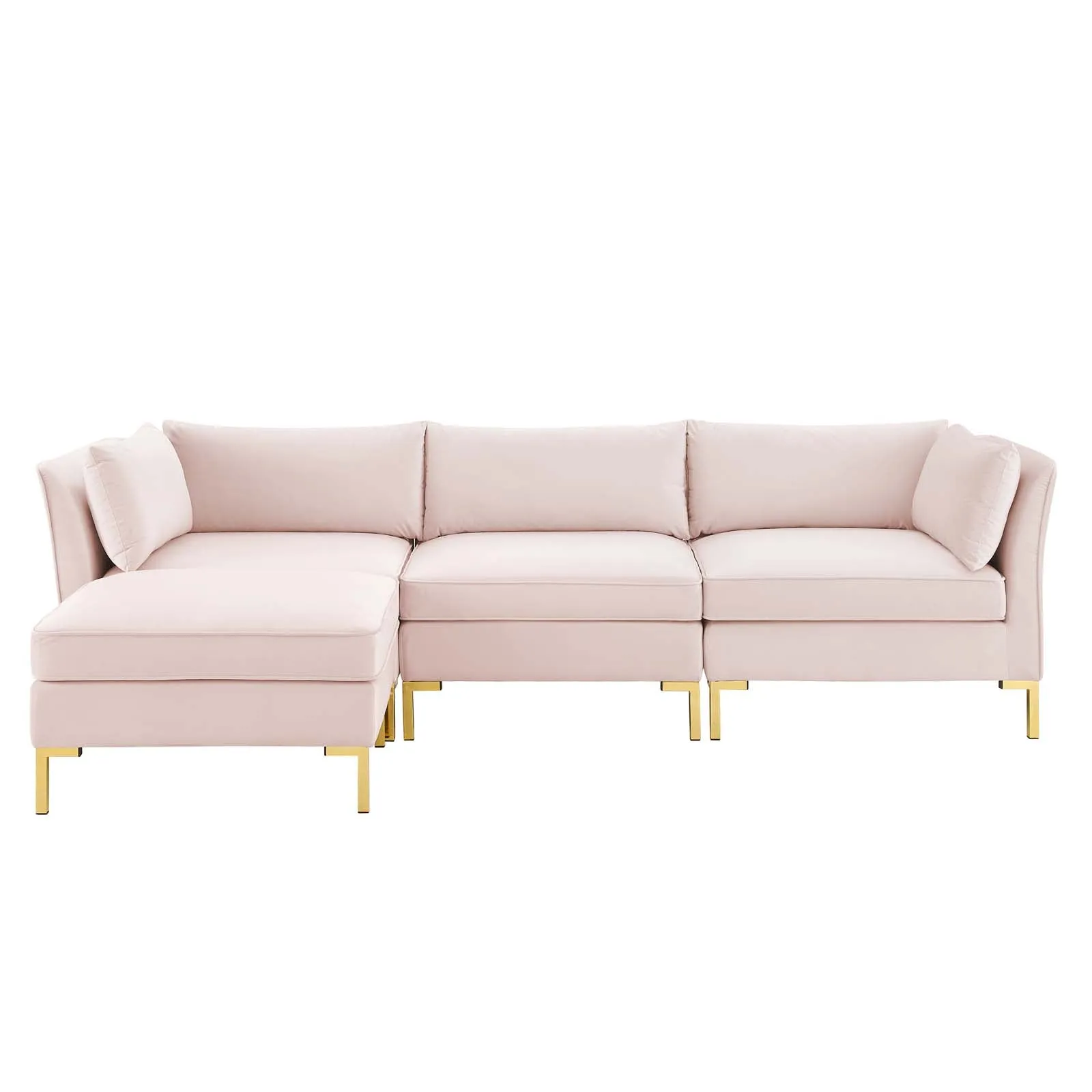 Ardent 4-Piece Performance Velvet Sectional Sofa by Modway