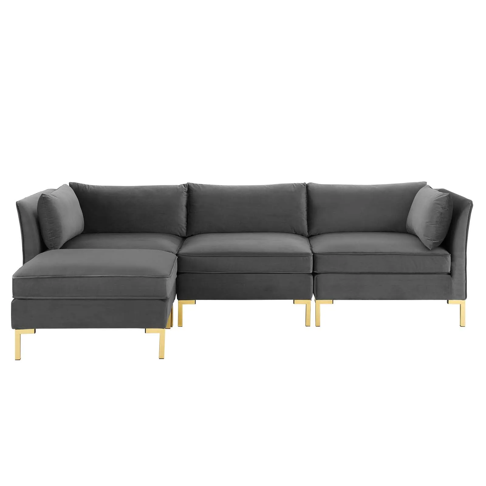 Ardent 4-Piece Performance Velvet Sectional Sofa by Modway