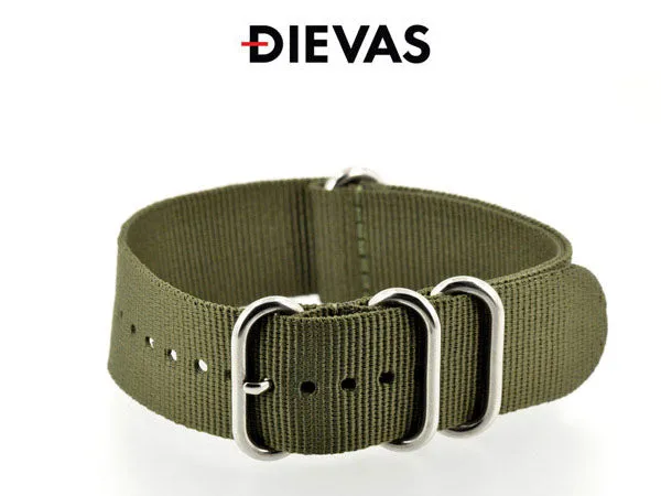 Army Green ZULUZ Extreme Nylon Strap 24mm