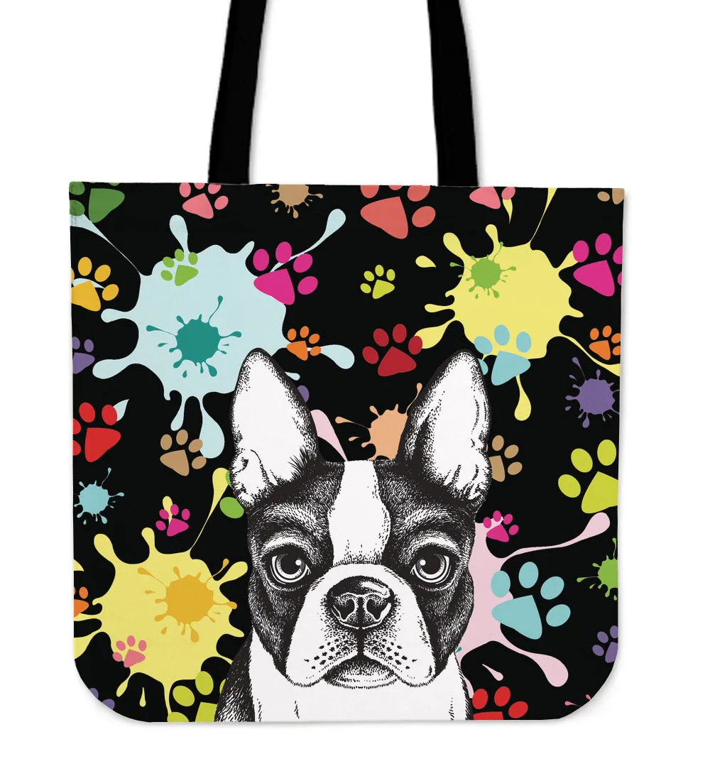 Artsy Boston Linen Tote Bag