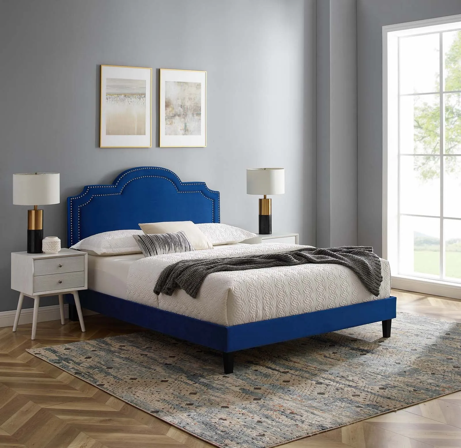 Aviana Performance Velvet Bed by Modway