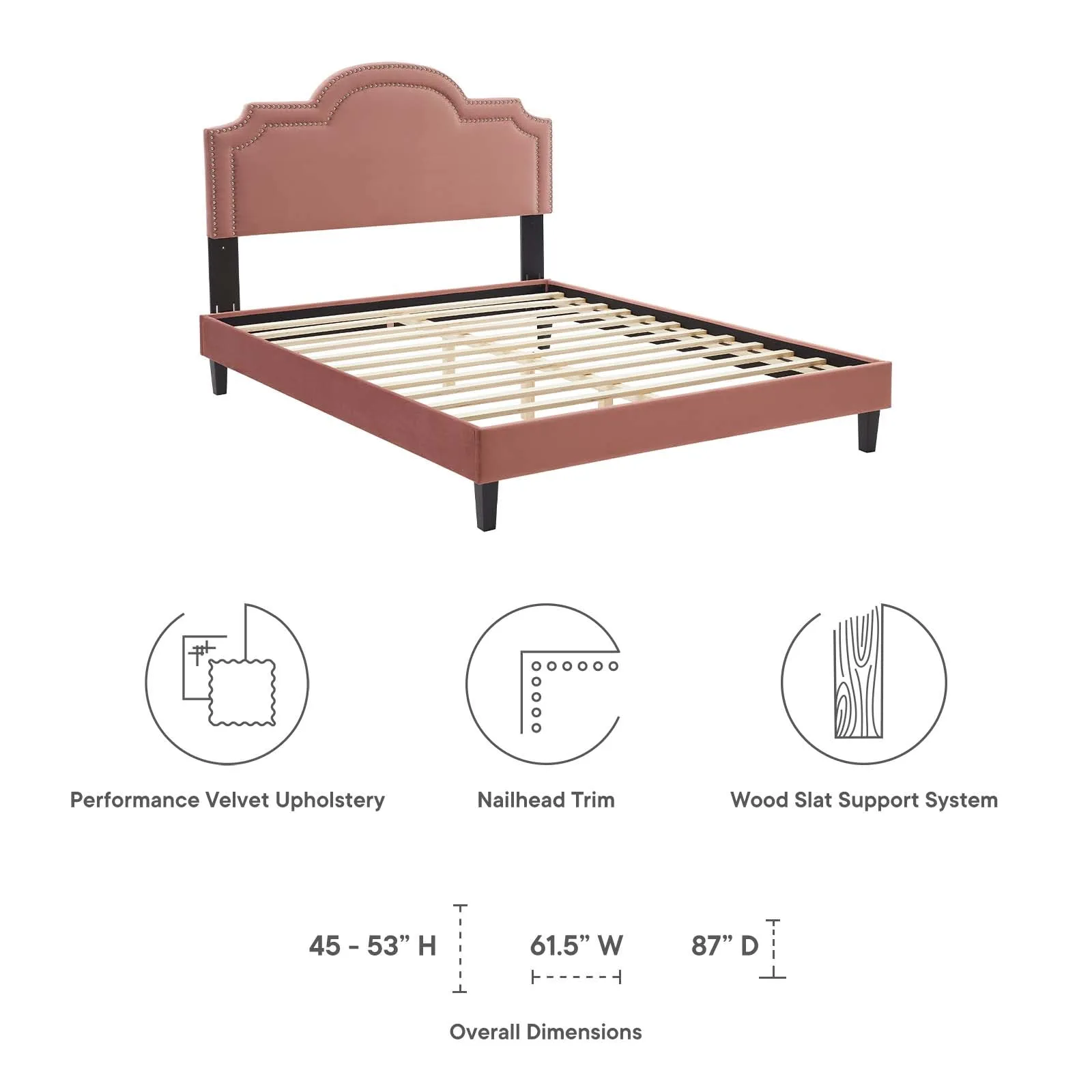 Aviana Performance Velvet Bed by Modway