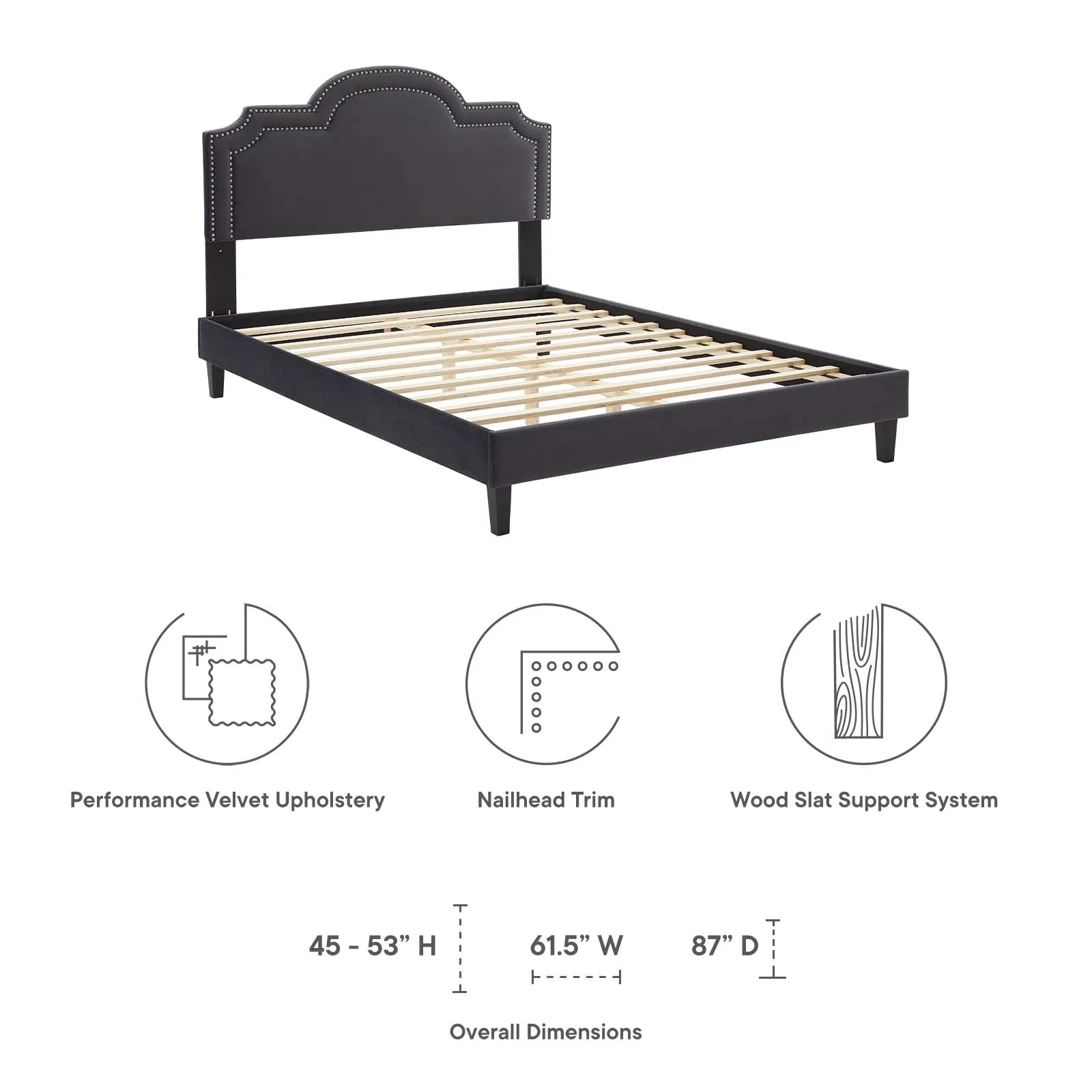 Aviana Performance Velvet Bed by Modway