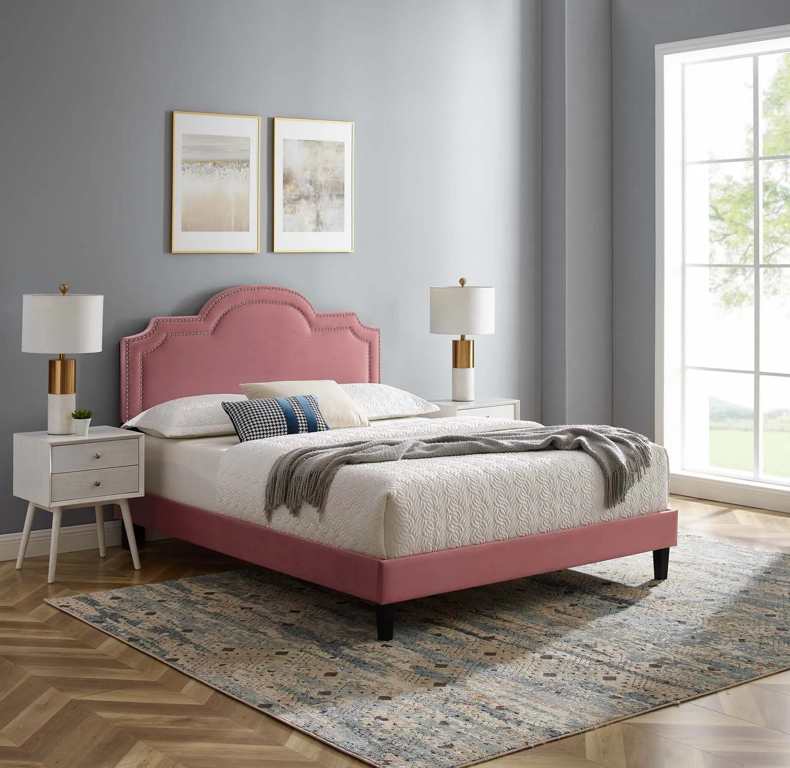 Aviana Performance Velvet Bed by Modway