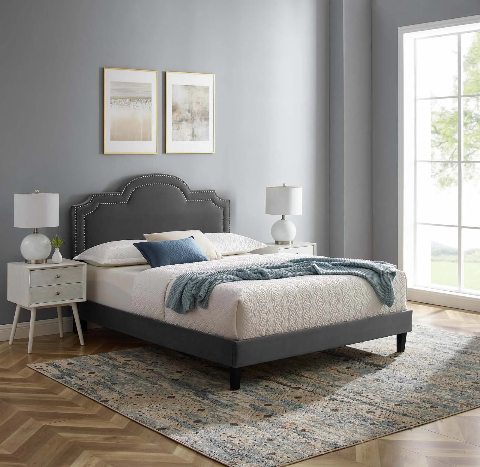 Aviana Performance Velvet Bed by Modway