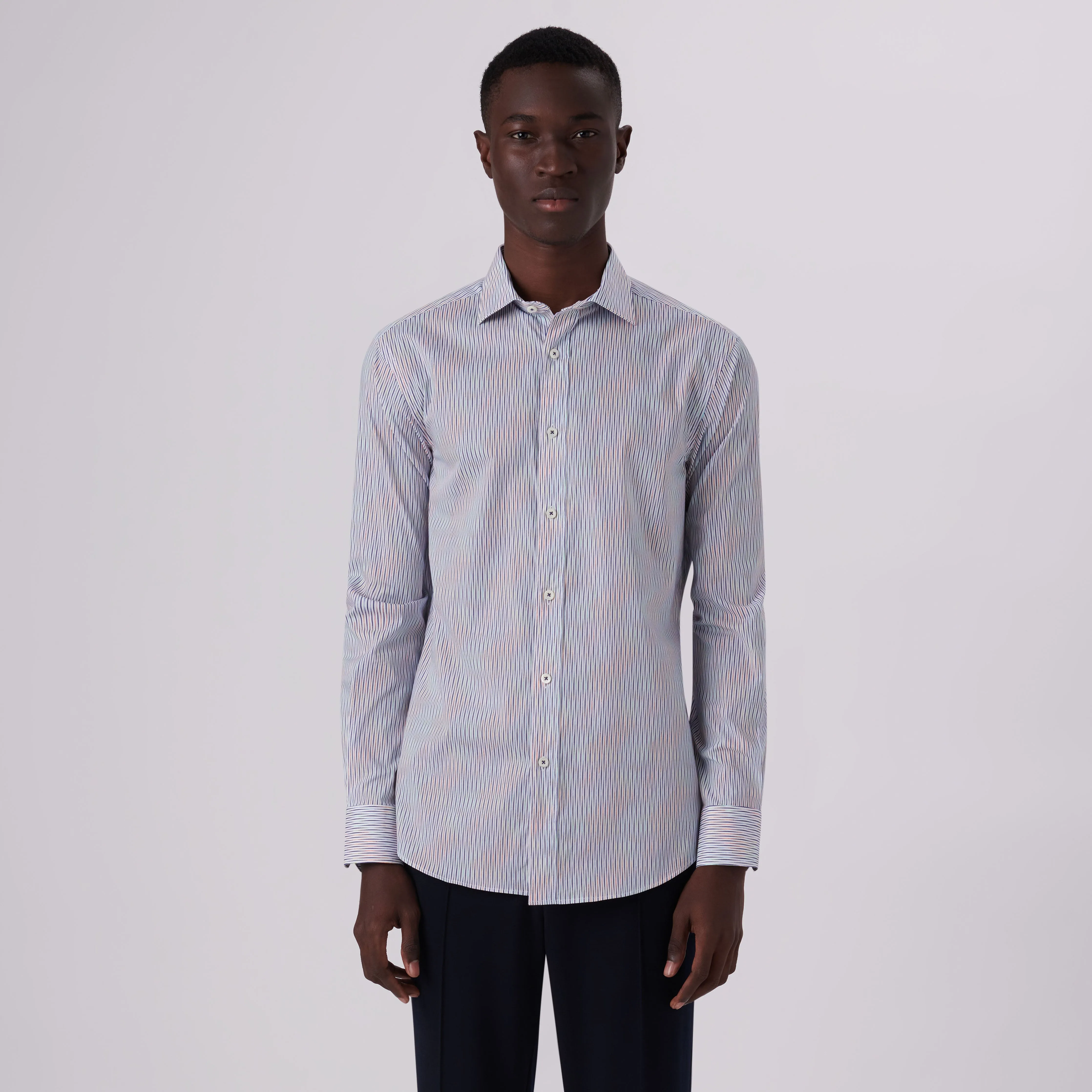 Axel Interrupted Stripe Print Shirt