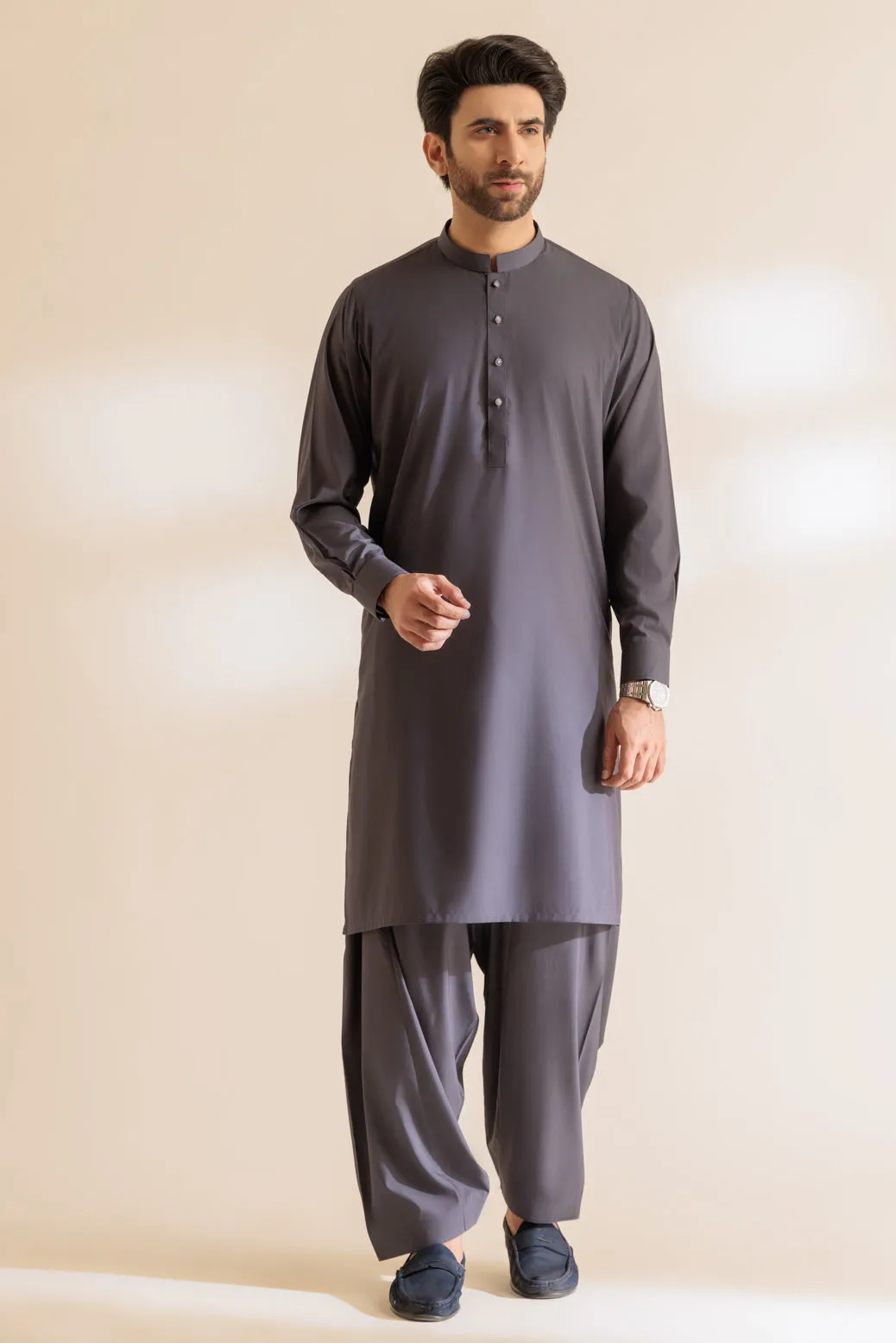 B-SAND-BLENDED-KURTA SHALWAR - (KSRS24-032)