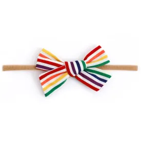 Baby Bow - Rainbow Stripe