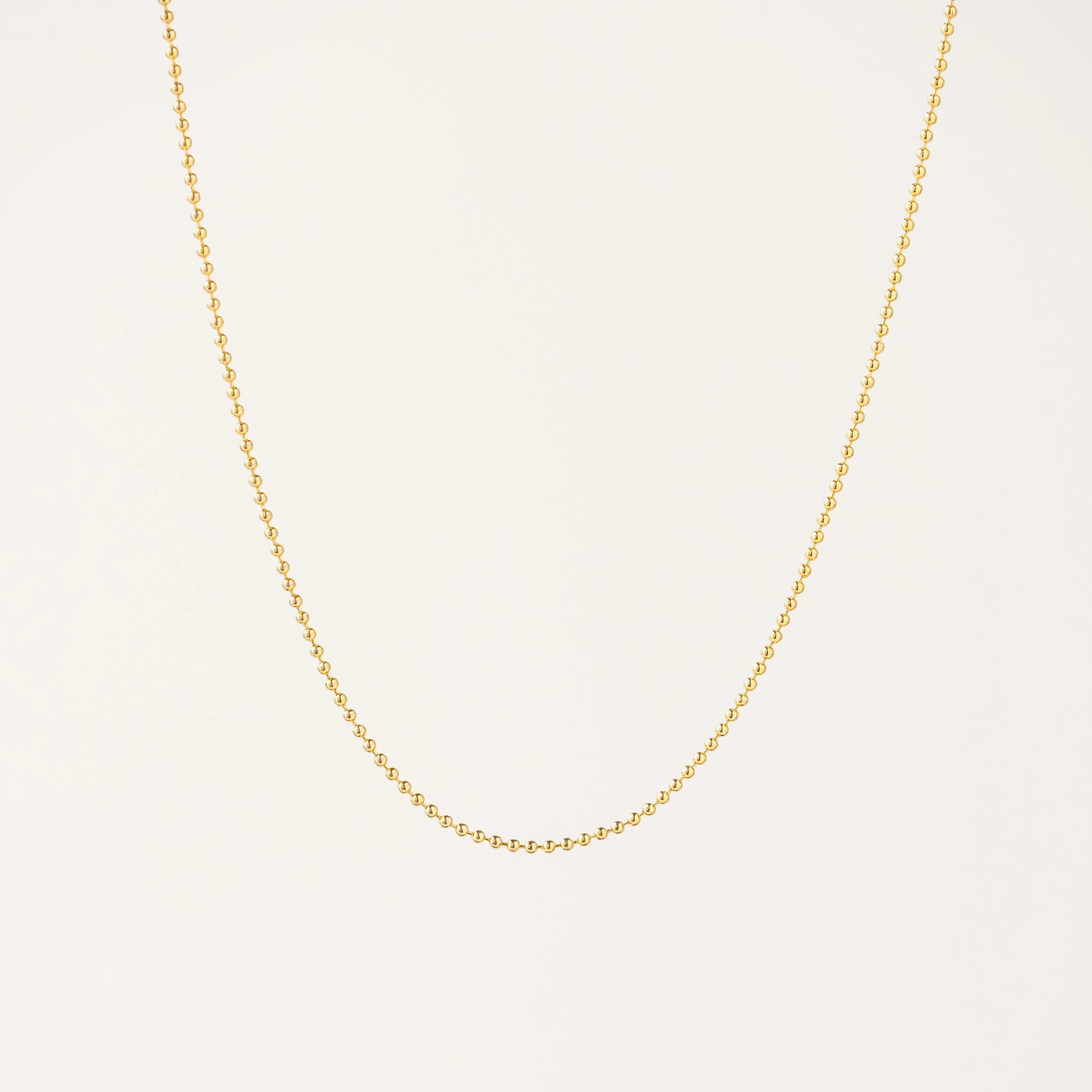 Ball Chain Necklace Gold