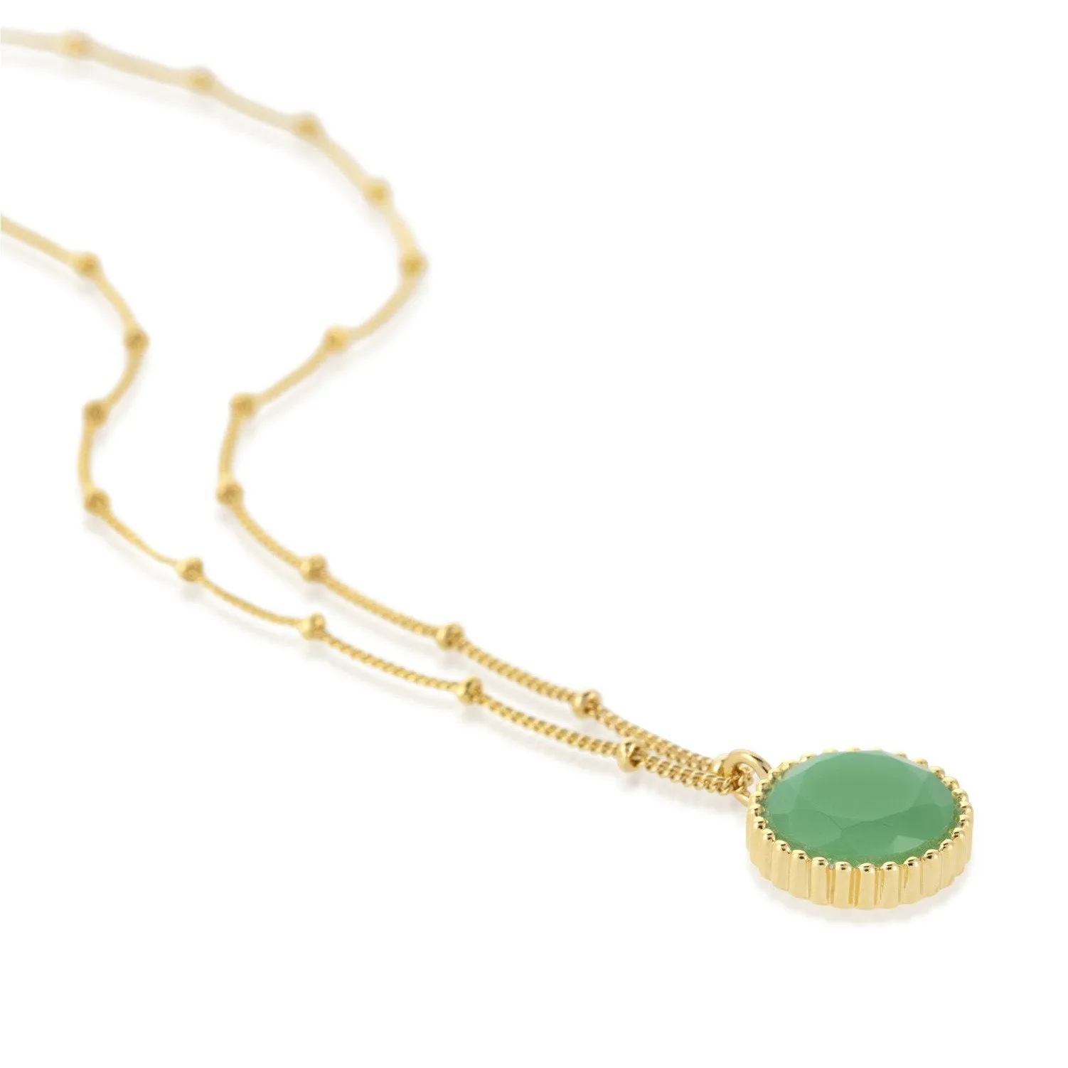 Barcelona May Chrysoprase Birthstone Necklace